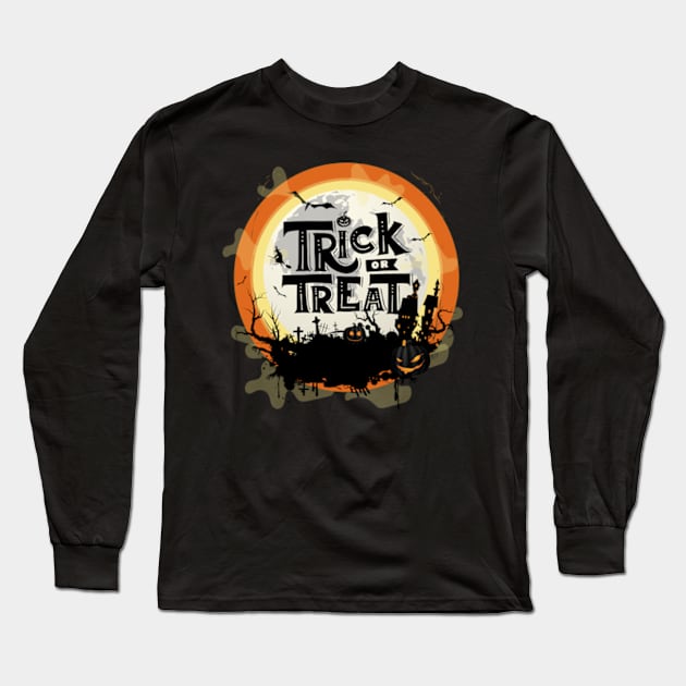 Trick or Treat Long Sleeve T-Shirt by LouMax